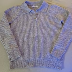 Primark Cares womens henley gray sweater size small